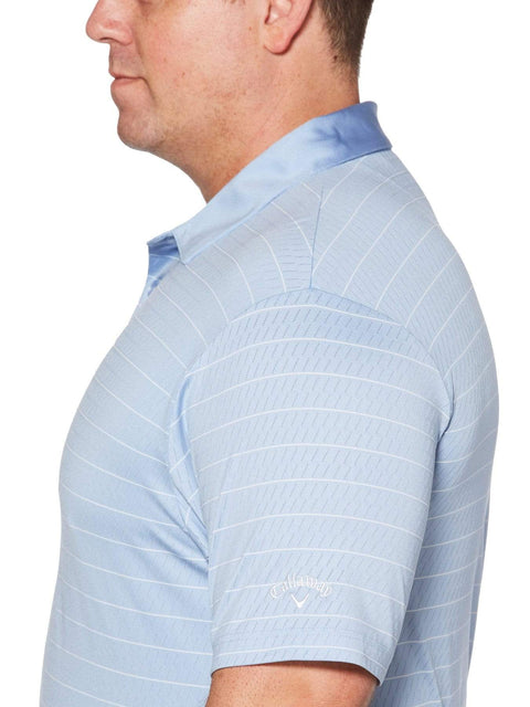 Big & Tall Ventilated Stripe Polo-Polos-Callaway Apparel