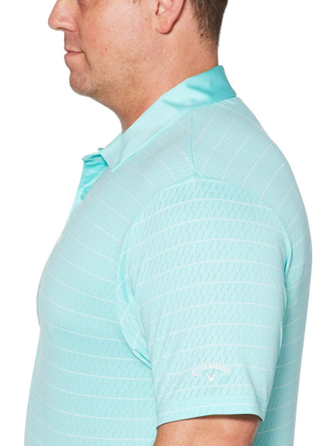 Big & Tall Ventilated Stripe Polo-Polos-Callaway Apparel