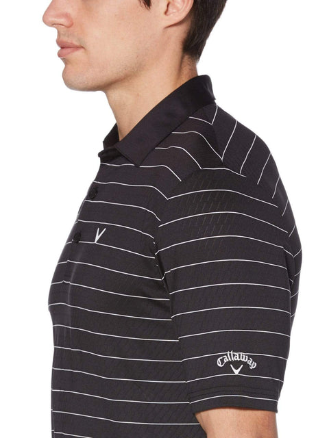 Big & Tall Ventilated Stripe Polo-Polos-Callaway Apparel