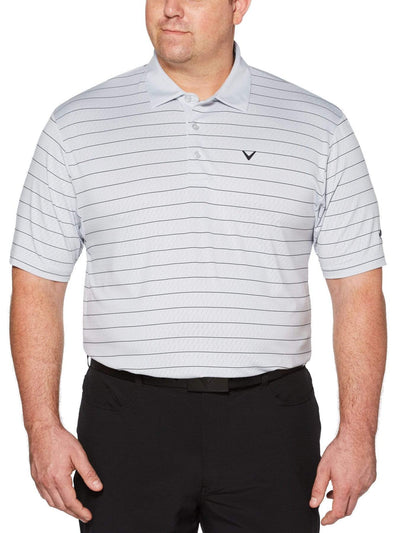 Big & Tall Ventilated Stripe Polo-Polos-Gray Dawn-4X-Callaway Apparel