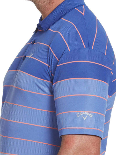 Mens Yarn Dyed Engineered Oxford Stripe Polo-Polos-Callaway Apparel