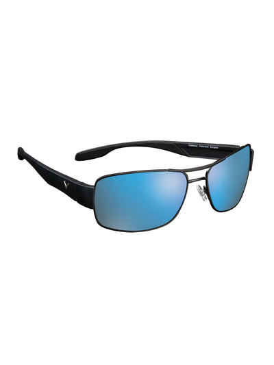 Eagle Mirrored Polarized Sunglasses-Eyewear-Matte Black/Blue-NS-Callaway