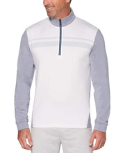 Mens 1/4-Zip Lightweight Fleece Jackets Bright White / XL