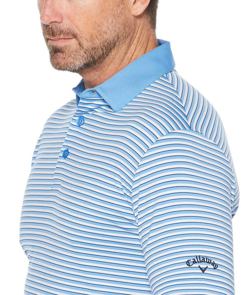 Mens 3-Color Stripe Golf Polo Polos