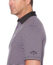 Mens Refined 3-Color Yarn-Dyed Stripe Golf Polo Polos