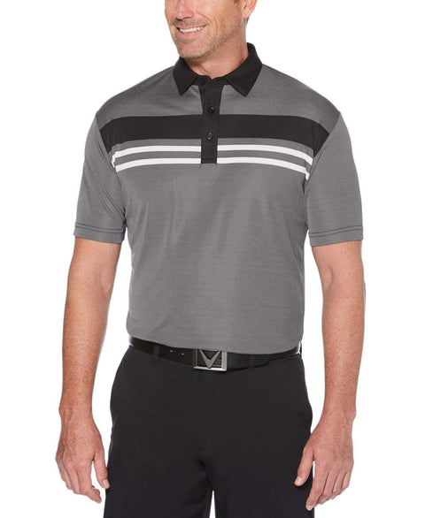 Mens Birdseye Block Polo Polos Caviar / S