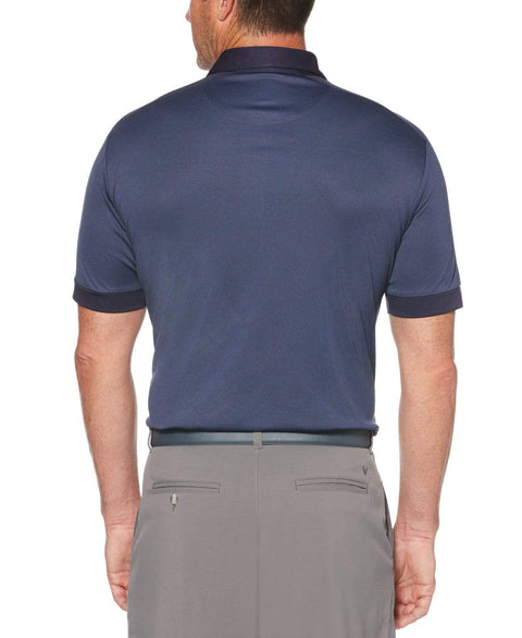 Mens Birdseye Color Block Polo Polos