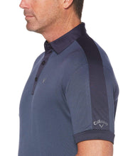 Mens Birdseye Color Block Polo Polos