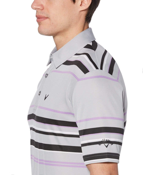 Mens Birdseye Stripe Polo Polos