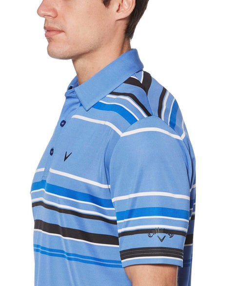 Mens Birdseye Stripe Polo Polos