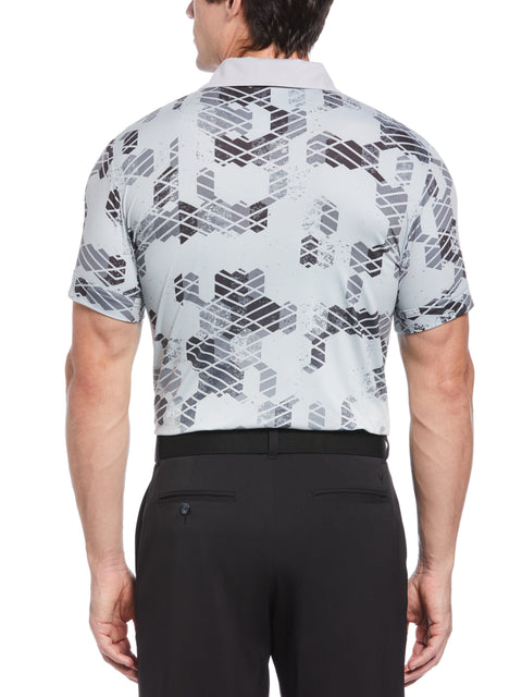 All-Over Geo Print Golf Polo (Quarry) 