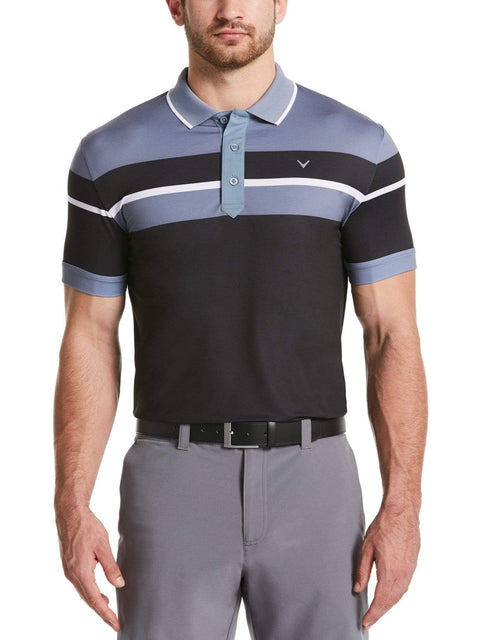 Mens Callaway X Chest Block Polo-Polos-Caviar-XXL-Callaway Apparel