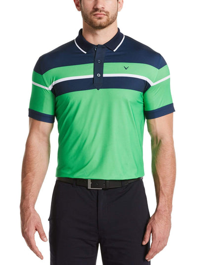 Mens Callaway X Chest Block Polo-Polos-Green Spring-XXL-Callaway Apparel