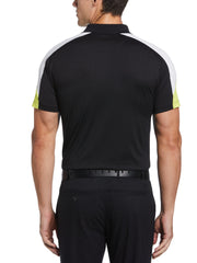 Digital Linear Engineered Block Golf Polo (Caviar) 