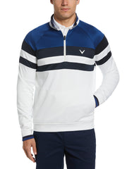 Callaway X Series Street Colour Blocked 1/4 Zip Pullover (Bright White) 