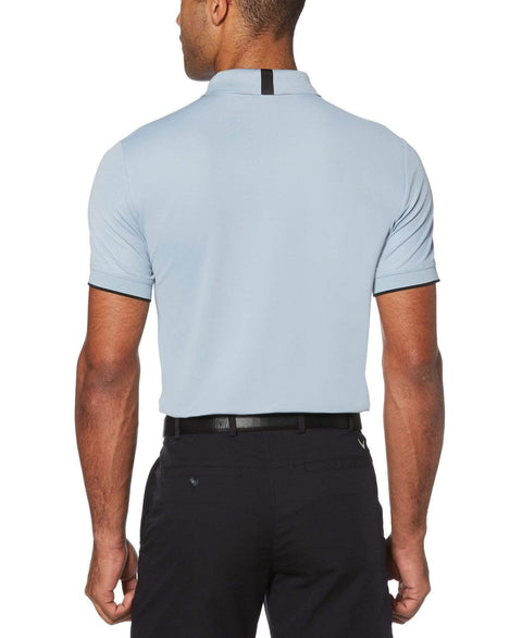 Mens Callaway X Solid Contrast Rib Polo-Polos-Callaway Apparel