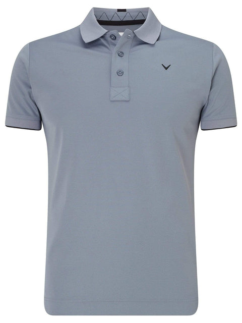 Mens Callaway X Solid Contrast Rib Polo-Polos-Callaway Apparel