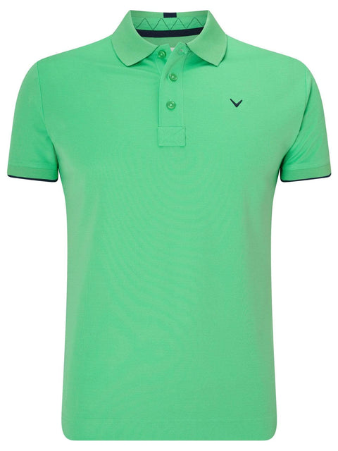 Mens Callaway X Solid Contrast Rib Polo-Polos-Callaway Apparel