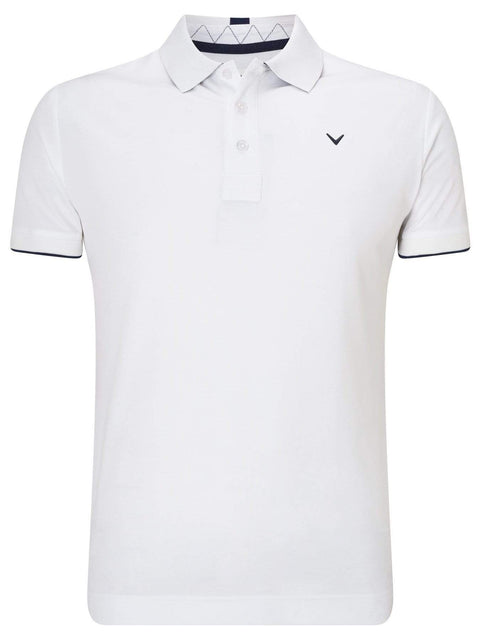 Mens Callaway X Solid Contrast Rib Polo-Polos-Callaway Apparel