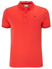 Mens Callaway X Solid Contrast Rib Polo-Polos-Callaway Apparel