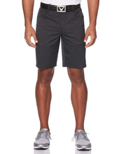 Mens Callaway X Stretch Thin Striped Short with Active Waistband Shorts Caviar / 32