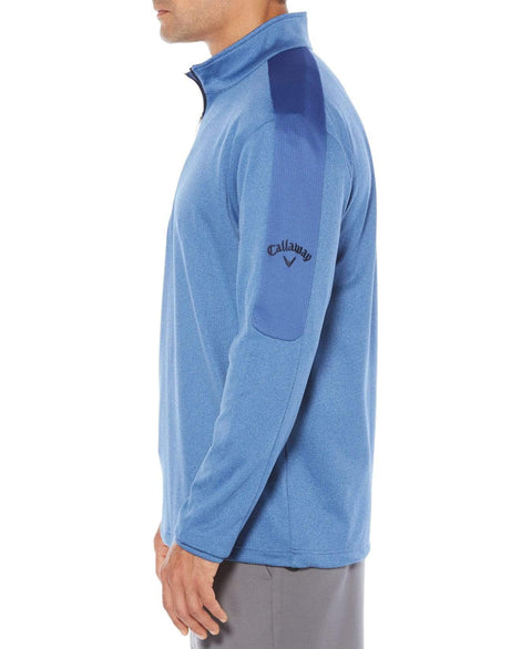 Mens Callaway X Thermal Heathered Waffle Fleece Mid-Layer-Jackets-Callaway Apparel