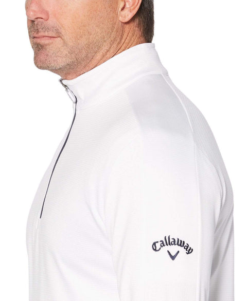 Mens Callaway X Thermal Heathered Waffle Fleece Mid-Layer-Jackets-Callaway Apparel