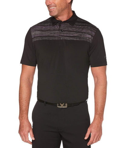 Mens Chest Print Polo Polos Caviar / L