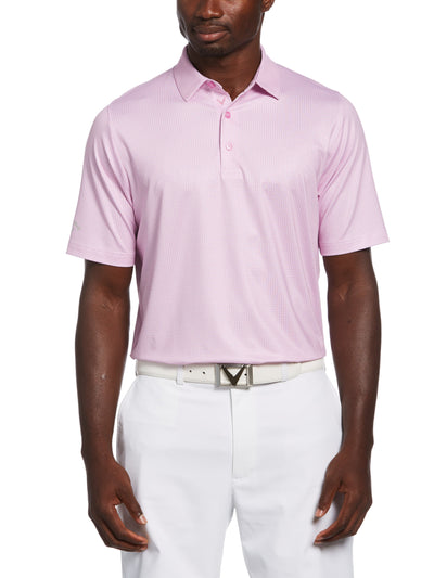 Chevron Foulard Print Golf Polo-Polos-Pink Sunset-S-Callaway