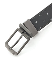 Chevron Print Golf Belt (Med Grey) 