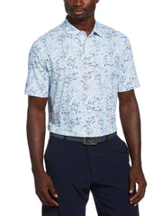 Confetti Print Golf Polo (Bright White) 