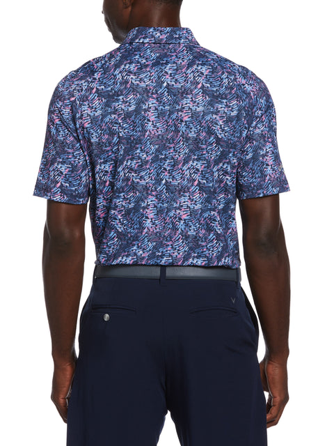 Confetti Print Golf Polo (Peacoat) 