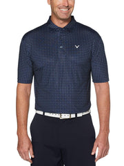 Mens Conversational Printed Polo-Polos-Peacoat-XXL-Callaway