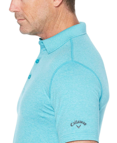 Mens Cooling Heathered Polo Polos