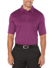 Mens Cooling Heathered Polo Polos Hollyhock Heather / S