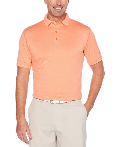 Mens Cooling Heathered Polo Polos Salmon Heather / S