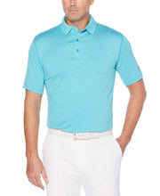 Mens Cooling Heathered Polo Polos Scuba Blue Heather / M