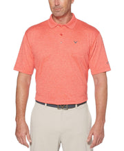 Mens Cooling Heathered Polo with Chevron Polos Bittersweet Heather / XL