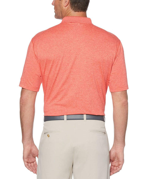 Mens Cooling Heathered Polo with Chevron Polos