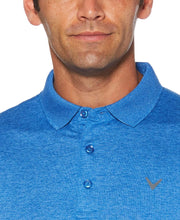 Mens Cooling Heathered Polo with Chevron Polos