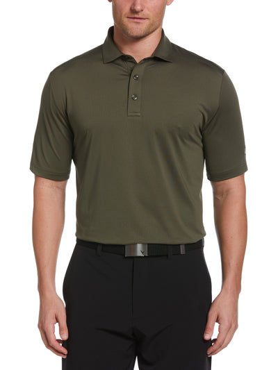 Mens Cooling Micro Hex Polo (Black Lichen) 