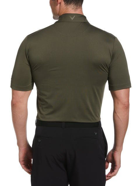 Mens Cooling Micro Hex Polo (Black Lichen) 