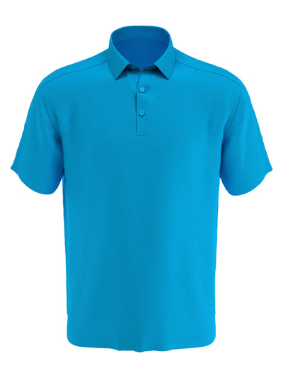 Mens Cooling Micro Hex Polo-Polos-Hawaiian Ocean-L-Callaway