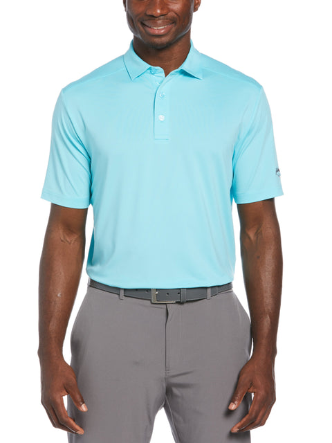 Mens Cooling Micro Hex Polo-Polos-Santorini Blue-L-Callaway