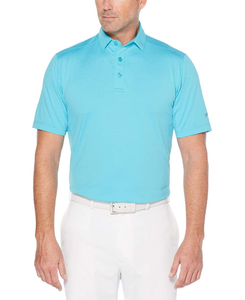 Mens Cooling Micro Hex Polo Polos Scuba Blue / S