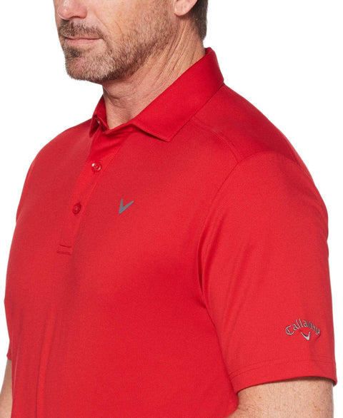 Mens Cooling Micro Hex Polo With Chevron Polos