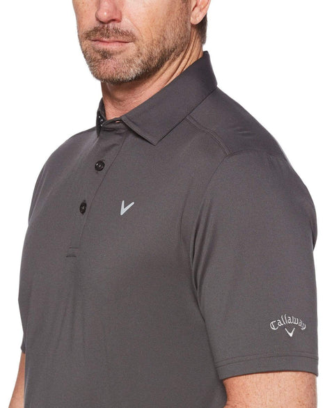 Mens Cooling Micro Hex Polo With Chevron Polos