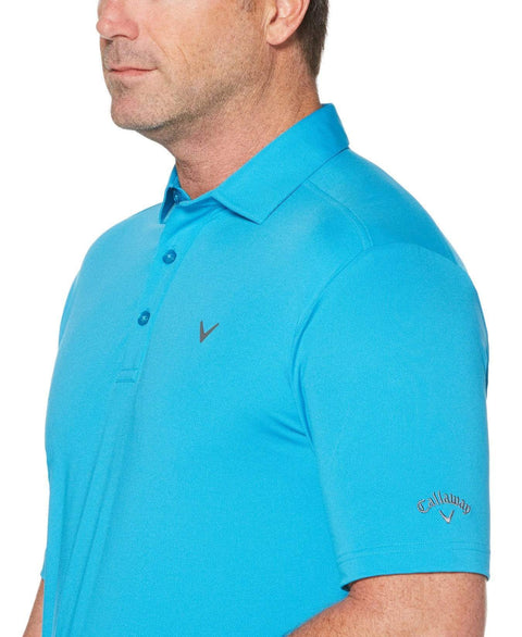 Mens Cooling Micro Hex Polo With Chevron Polos