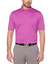 Mens Cooling Micro Hex Polo With Chevron Polos Purple Cactus Flower / XXXL