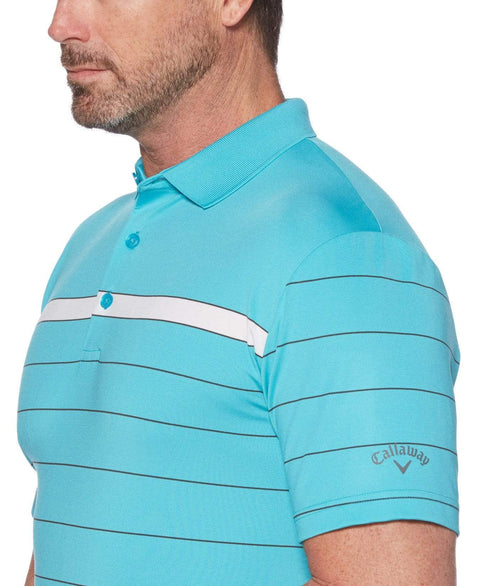 Mens Cooling Range Stripe Polo Polos